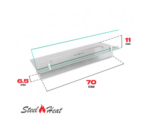 Топливный блок SteelHeat LINE GLASS 700